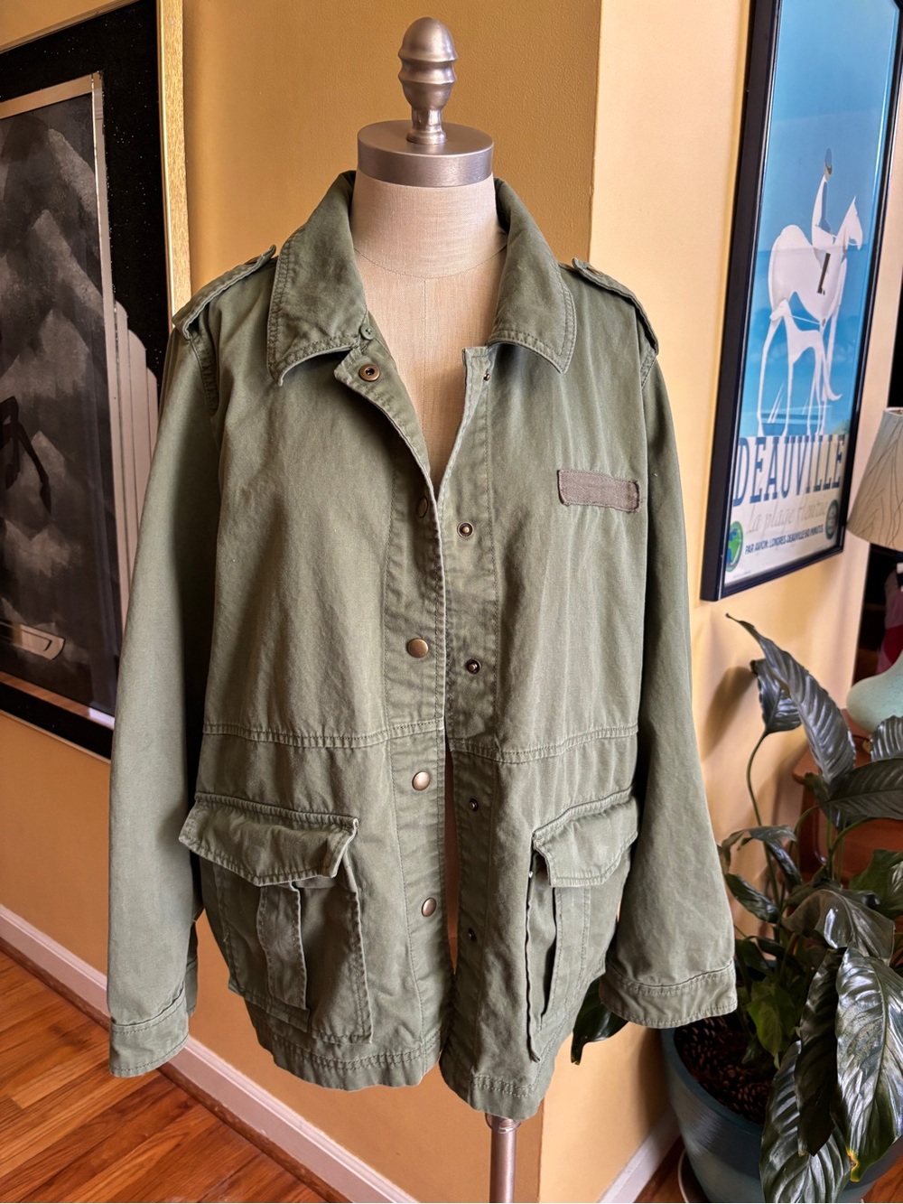 vintage gap green safari jacket